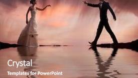  Presentation with fine art - Presentation consisting of fine art style wedding photo background and a coral colored foreground