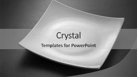  Presentation with white black grafitti - Presentation theme consisting of fine ceramic - empty white plate on black background and a light gray colored foreground