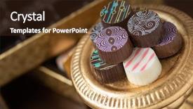  Presentation with candy cane - Amazing slide set having fine chocolate candy on gold backdrop and a  colored foreground