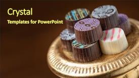  Presentation with candy cane christmas - Presentation design consisting of fine chocolate candy on gold background and a  colored foreground