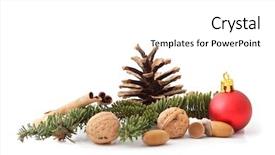  Presentation with white christmas - Amazing presentation theme having fine-christmas-decoration-all-isolated backdrop and a white colored foreground