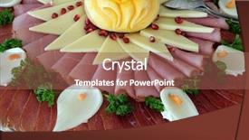  Presentation with classic - PPT layouts enhanced with fine croatian prosciutto sliced salami background and a violet colored foreground