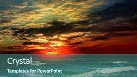  Presentation with bali - Beautiful PPT theme featuring fine dawn on island bali backdrop and a  colored foreground