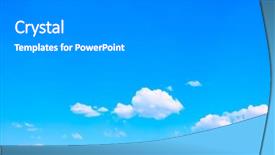  Presentation with blue sky - PPT theme with fine day - good weather - blue sky background and a gray colored foreground
