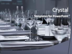 Fine Dining Restaurant Table Set For Official Dinner PPT template 66 ...