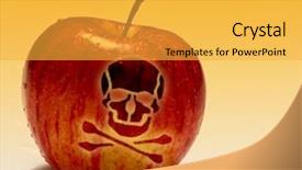  Presentation with food red - Cool new presentation theme with food poisoning - fine image of red poison backdrop and a yellow colored foreground