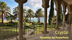  Presentation with monastery - Presentation theme featuring fine-park-shined background and a tawny brown colored foreground