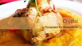  Presentation with pies - PPT layouts consisting of fine-pies-roasted-chicken-parmesan background and a yellow colored foreground