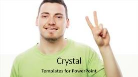  Presentation with hand print - Slide deck enhanced with fine print - life style and people concept background and a  colored foreground