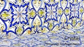  Presentation with moroccan - Colorful PPT theme enhanced with fine print - moroccan tiles background backdrop and a light blue colored foreground