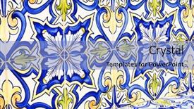  Presentation with moroccan - Slide set consisting of fine print - moroccan tiles background background and a light blue colored foreground