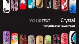  Presentation with nail art - Amazing presentation design having fine print - nail art handmade colorful nails backdrop and a black colored foreground