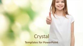  Presentation with girl design - Theme enhanced with fine print - t-shirt design and happy people background and a  colored foreground