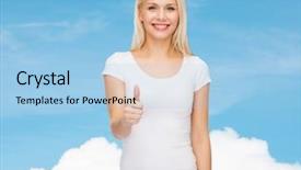  Presentation with design - PPT layouts consisting of fine print - t-shirt design and happy people background and a light blue colored foreground