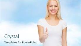  Presentation with design - Colorful PPT layouts enhanced with fine print - t-shirt design and happy people backdrop and a  colored foreground
