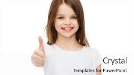  Presentation with girl design - Colorful PPT theme enhanced with fine print - t-shirt design and happy people backdrop and a white colored foreground