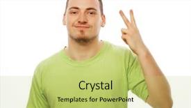  Presentation with casual young people - Audience pleasing PPT layouts consisting of fine print - young casual man showing backdrop and a  colored foreground