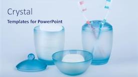  Presentation with hygiene - Presentation design enhanced with fine-set-of-accessories background and a sky blue colored foreground