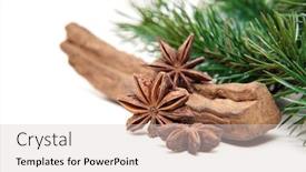  Presentation with anis - Amazing presentation design having fine-star-anis-on-white backdrop and a lemonade colored foreground