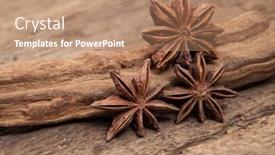  Presentation with anis - Cool new slide set with fine-star-anis-on-wooden backdrop and a coral colored foreground