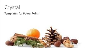  Presentation with decoration - Presentation enhanced with fine-wintry-decoration-all-isolated background and a  colored foreground