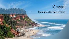  Presentation with india - Amazing presentation theme having finest beaches - varkala beach kerala backdrop and a light blue colored foreground