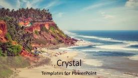  Presentation with effect - Slides having finest beaches - varkala beach kerala background and a coral colored foreground