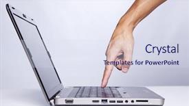  Presentation with next - PPT layouts consisting of finger button - hand gesture next background and a sky blue colored foreground