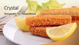  Presentation with lemon - Cool new PPT theme with passiflora edulis - passion fruit maracuja granadilla backdrop and a cream colored foreground