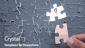  Presentation with last - Theme consisting of finger holding the wrong piece background and a gray colored foreground