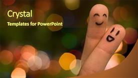  Presentation with hug - Cool new theme with finger hug backdrop and a tawny brown colored foreground