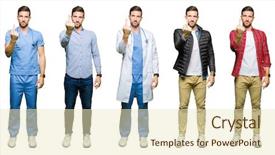  Presentation with collage - Cool new presentation theme with finger impolite and rude fuck backdrop and a  colored foreground