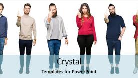  Presentation with cartoon black white people - PPT theme consisting of finger impolite and rude fuck background and a light blue colored foreground