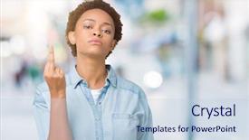  Presentation with finger - Presentation consisting of finger impolite and rude fuck background and a lemonade colored foreground