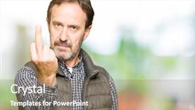  Presentation with middle earth - Amazing theme having finger impolite and rude fuck backdrop and a  colored foreground