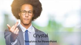  Presentation with african american business - Beautiful presentation design featuring finger impolite and rude fuck backdrop and a  colored foreground