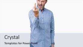  Presentation with middle adolescent - Presentation consisting of finger impolite and rude fuck background and a  colored foreground