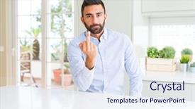  Presentation with finger - Cool new presentation design with finger impolite and rude fuck backdrop and a  colored foreground