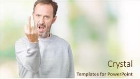  Presentation with middle adolescent - Slide deck enhanced with finger impolite and rude fuck background and a  colored foreground