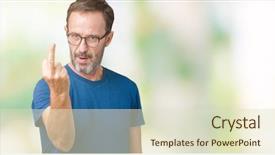  Presentation with middle adolescent - Slides enhanced with finger impolite and rude fuck background and a  colored foreground