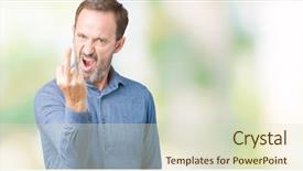  Presentation with middle adolescent - Slide deck consisting of finger impolite and rude fuck background and a  colored foreground