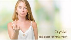  Presentation with beautiful midnight sun over - Presentation theme consisting of finger impolite and rude fuck background and a  colored foreground