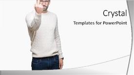  Presentation with glasses - Presentation theme enhanced with finger impolite and rude fuck background and a  colored foreground