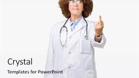  Presentation with middle ages - Slide set with finger impolite and rude fuck background and a  colored foreground