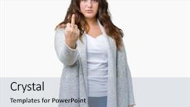  Presentation with finger - Audience pleasing slides consisting of finger impolite and rude fuck backdrop and a  colored foreground