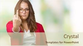  Presentation with finger - Cool new theme with finger impolite and rude fuck backdrop and a soft green colored foreground