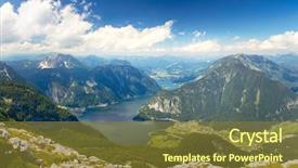  Presentation with mountain view california - Slide set having finger lakes - amazing aerial view of alps background and a tawny brown colored foreground