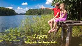  Presentation with birds - PPT theme consisting of finger lakes - birdwatchers boy and girl sitting background and a  colored foreground