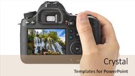  Presentation with ocean waterfall - Amazing presentation theme having finger lakes - camera and kravice waterfall backdrop and a coral colored foreground