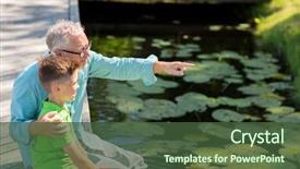  Presentation with family communication - Presentation consisting of finger lakes - family generation communication and people background and a  colored foreground